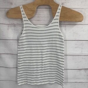 Eileen Fisher Organic Cotton Striped‎ Tank Top Sleeveless Casual Large
